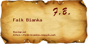 Falk Bianka névjegykártya